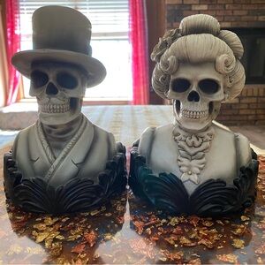 Victorian Skull Bookends